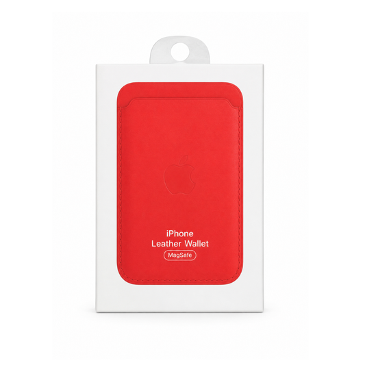 Billetera Rojo Cuero Magsafe