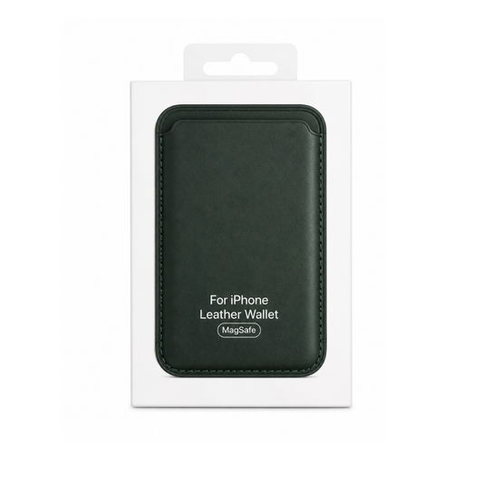 Billetera Verde Militar Cuero Magsafe