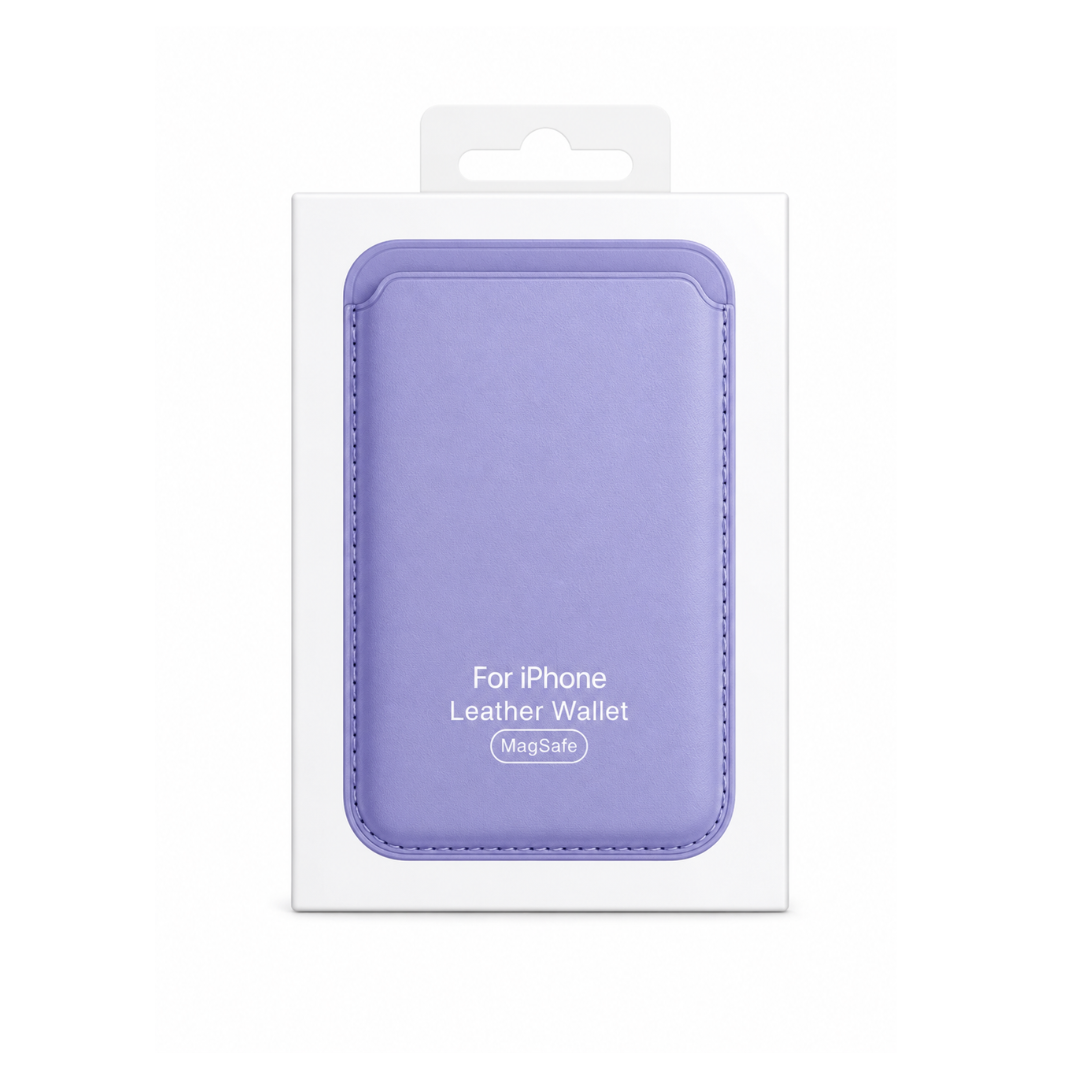 Billetera Lila Clasico Cuero Magsafe