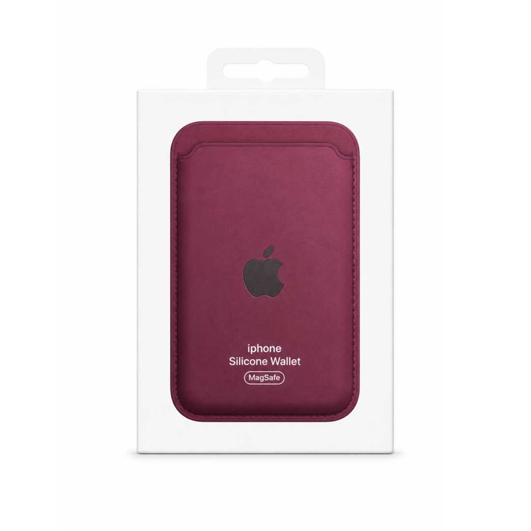 Billetera Rojo Vino Silicon Magsafe