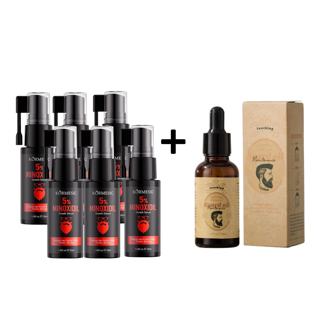 Minoxidil Barba Promo #1 (6Botes + Beard Oil)