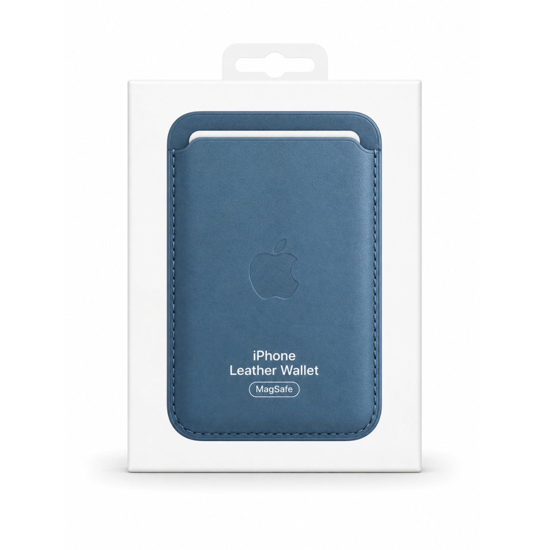 Billetera Azul Navy Cuero Magsafe