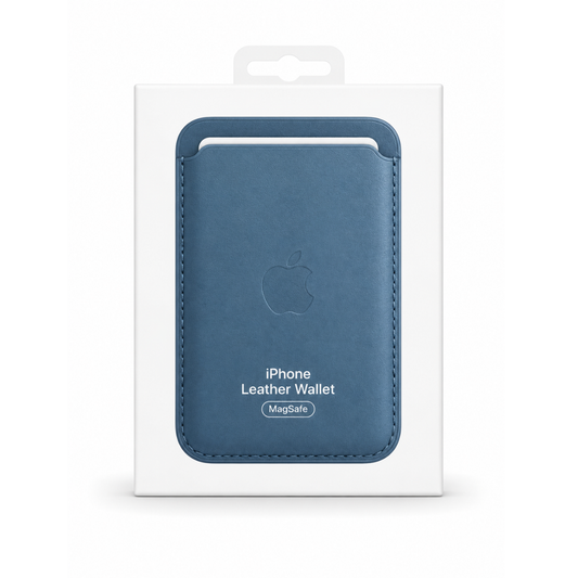 Billetera Azul Navy Cuero Magsafe