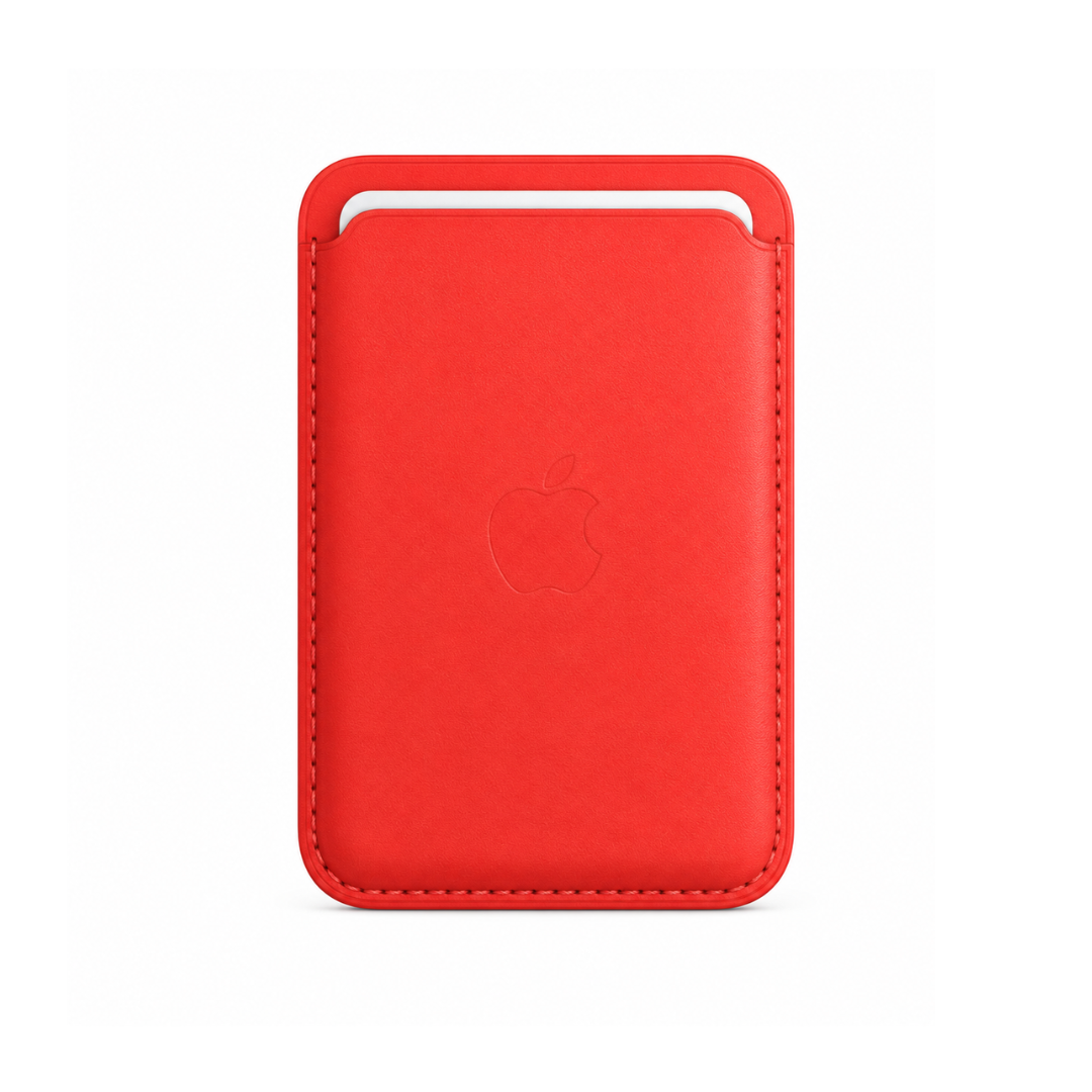 Billetera Rojo Cuero Magsafe