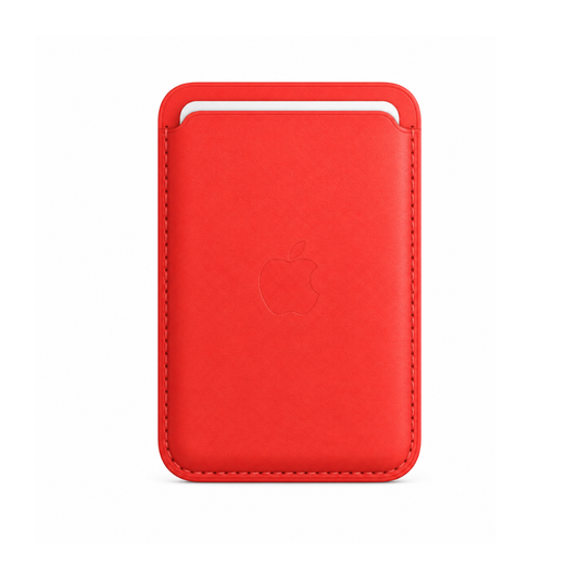 Billetera Rojo Cuero Magsafe