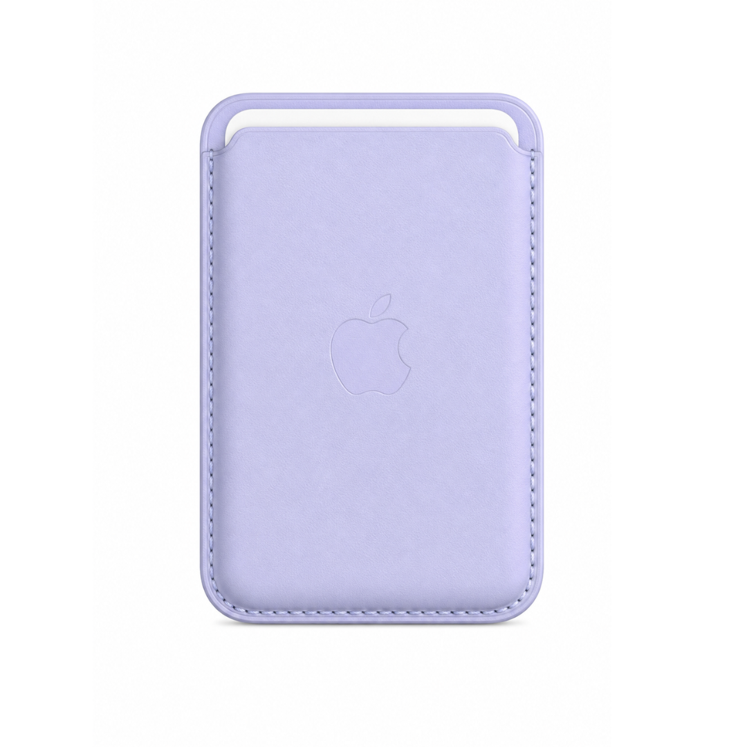 Billetera Lila Pastel Cuero Magsafe