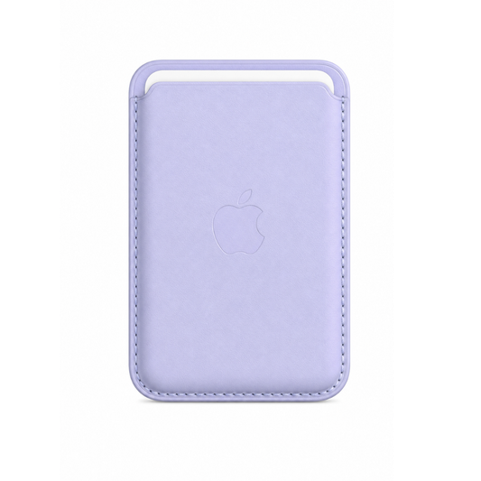 Billetera Lila Pastel Cuero Magsafe