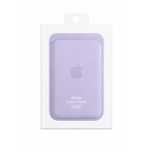 Billetera Lila Pastel Cuero Magsafe