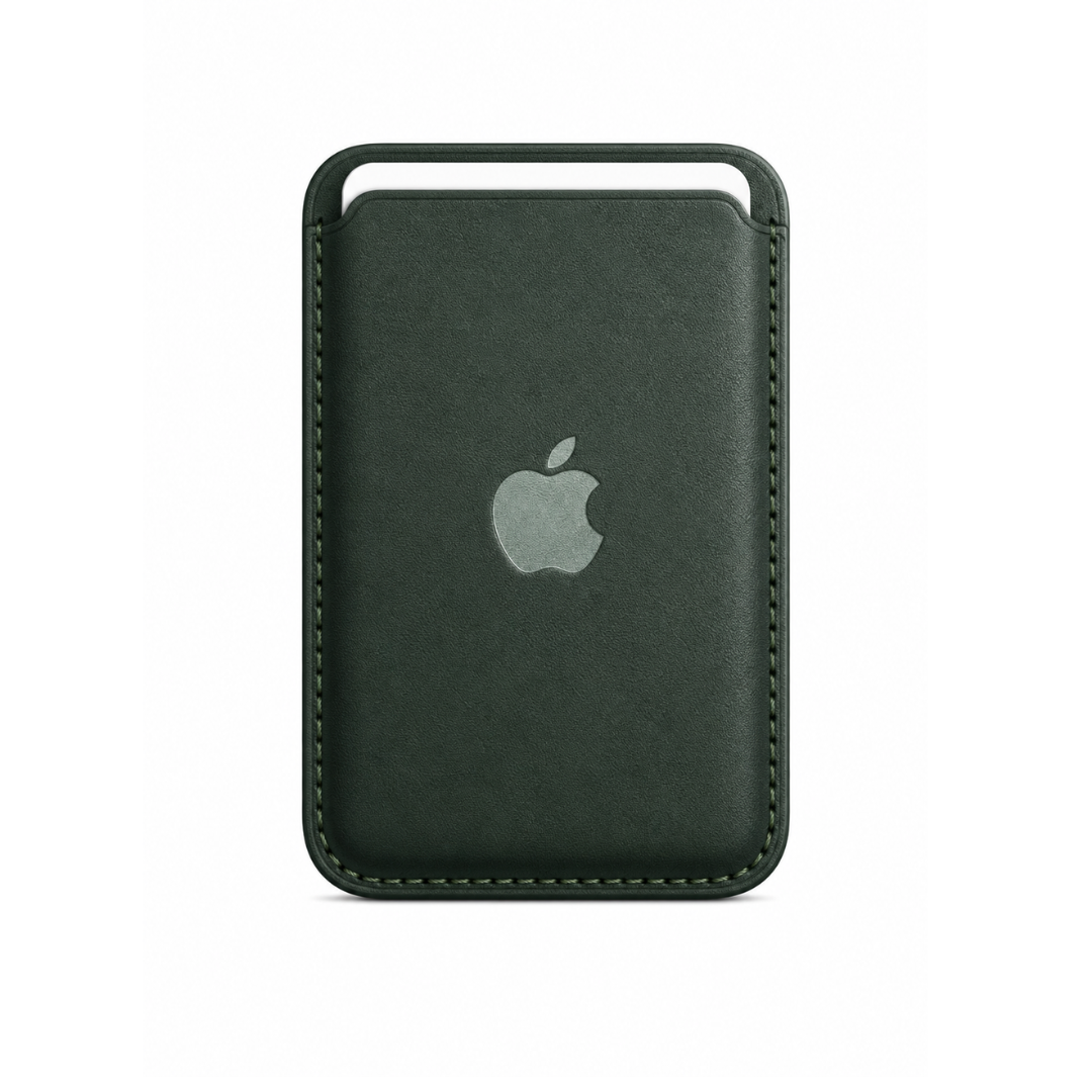 Billetera Verde Militar Cuero Magsafe