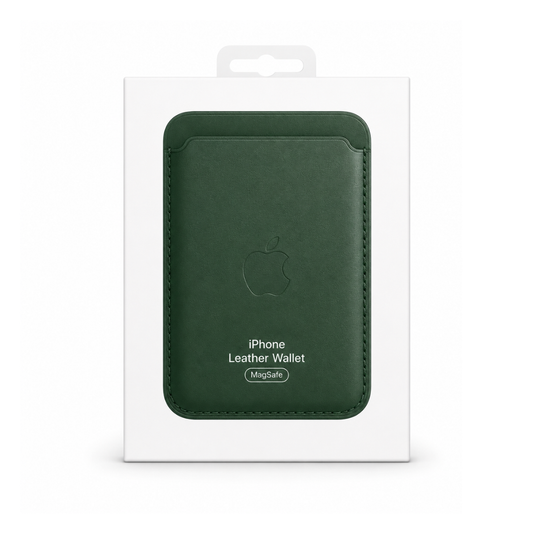 Billetera Verde Olivo Cuero Magsafe