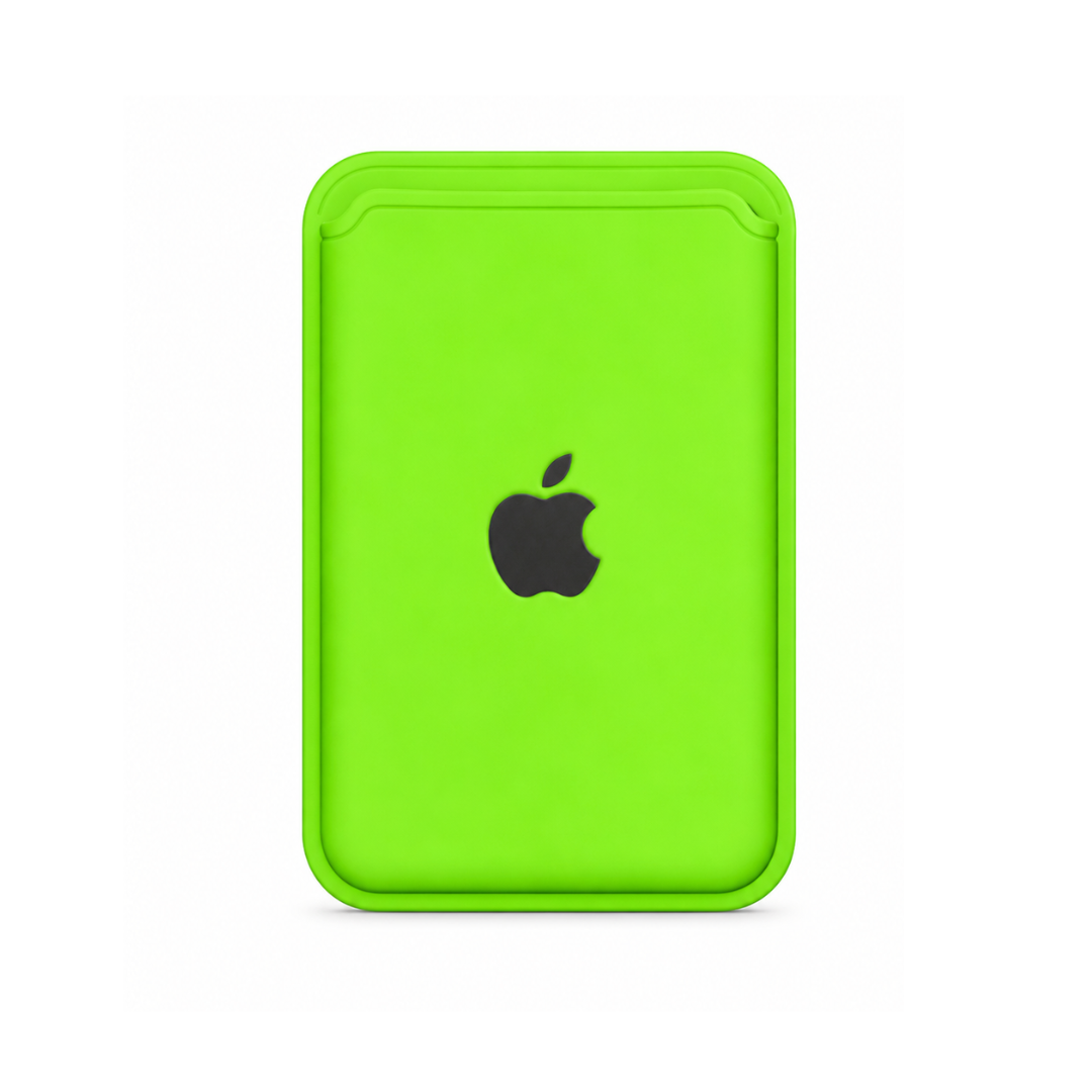 Billetera Neon Green Silicon Magsafe
