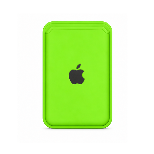 Billetera Neon Green Silicon Magsafe