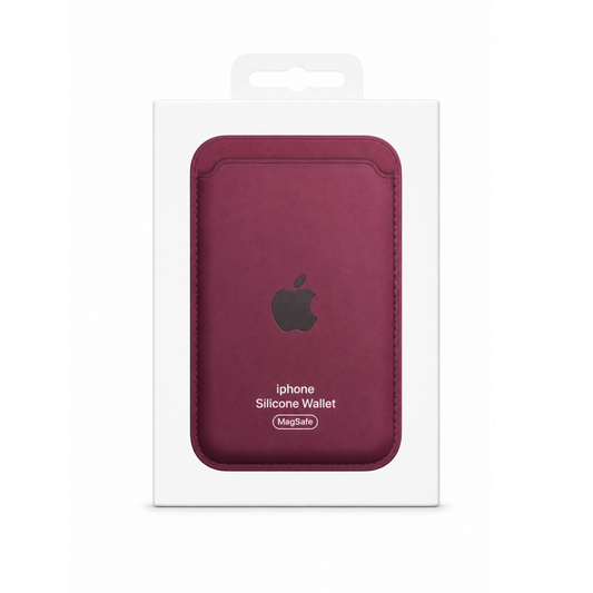 Billetera Rojo Vino Silicon Magsafe