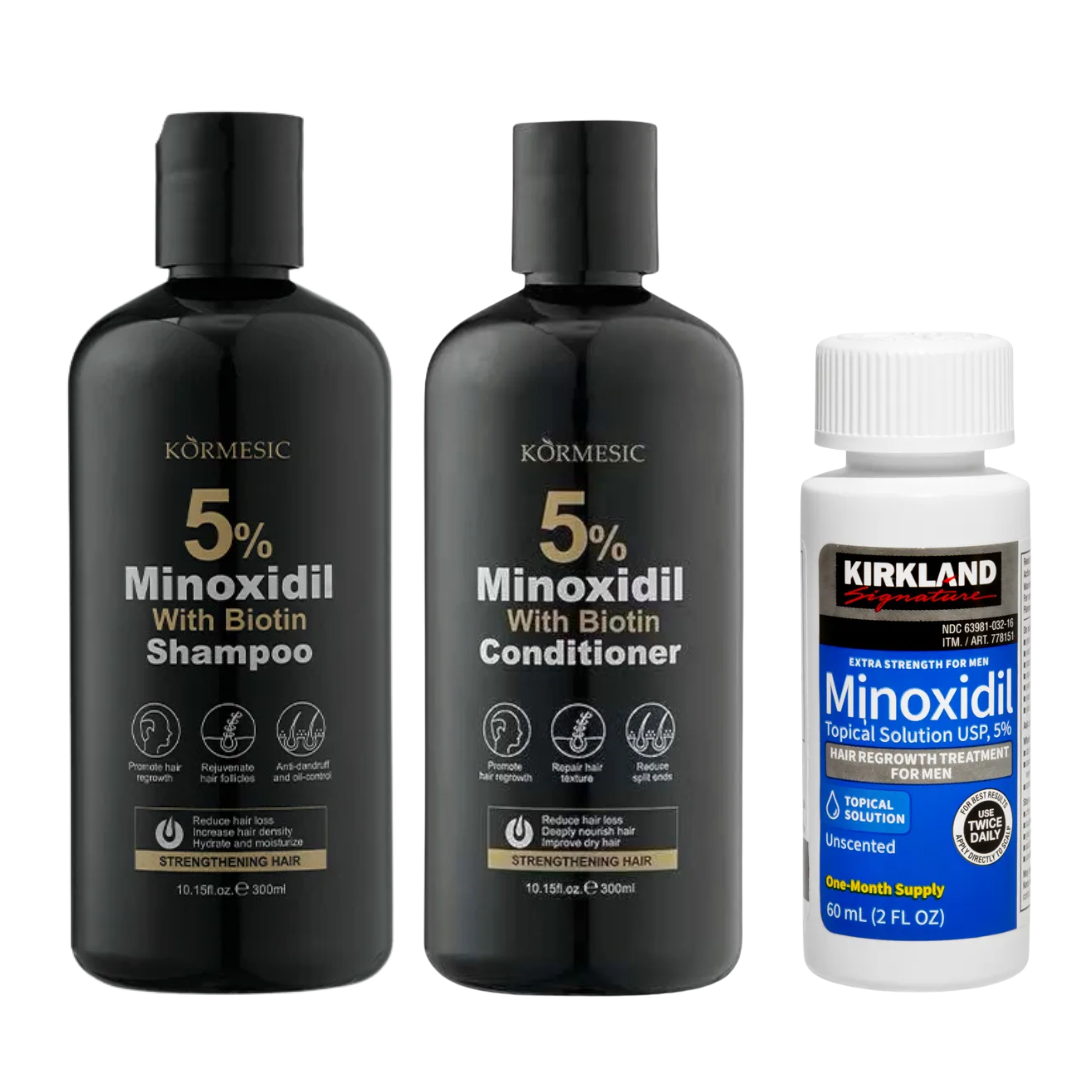 Minoxidil Promo #3 (Shampoo + Conditioner + 1Bote Kirkland)